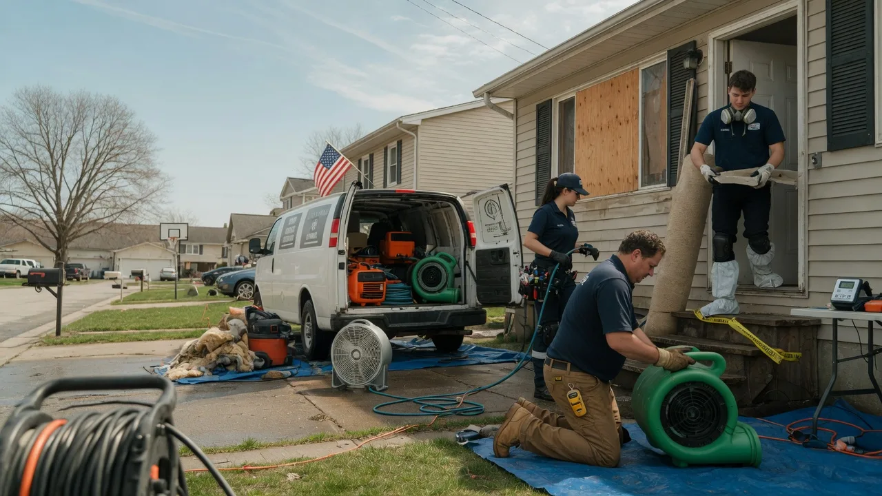 Water Damage Restoration in New Douglas, IL near me